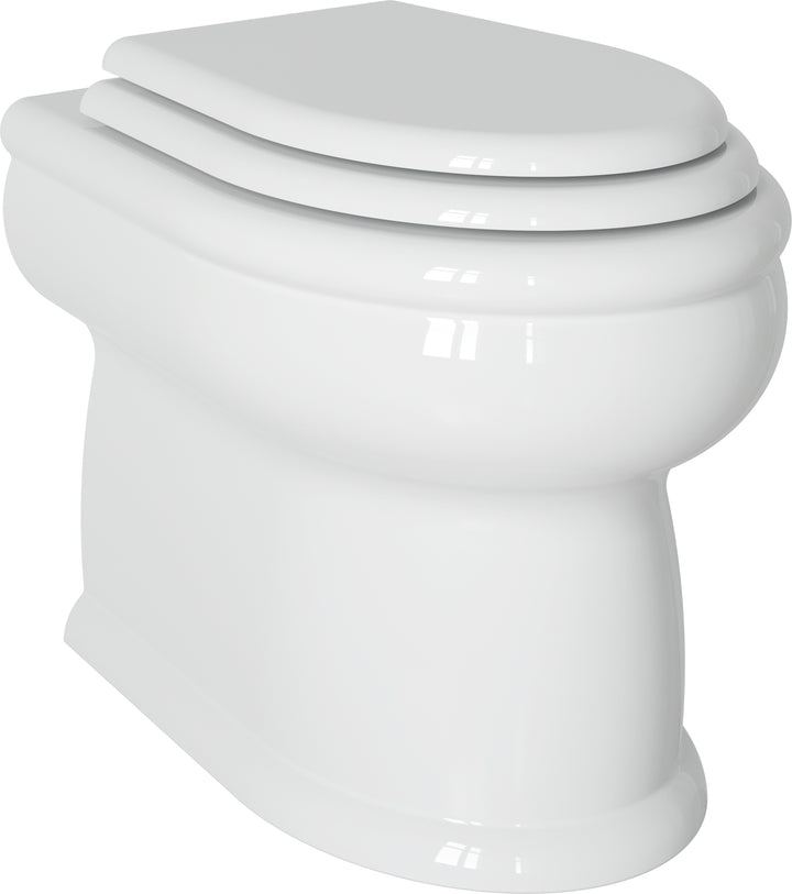 Romantica Floor Mounted WC – White Ceramic Toilet with Wall/Floor Outlet