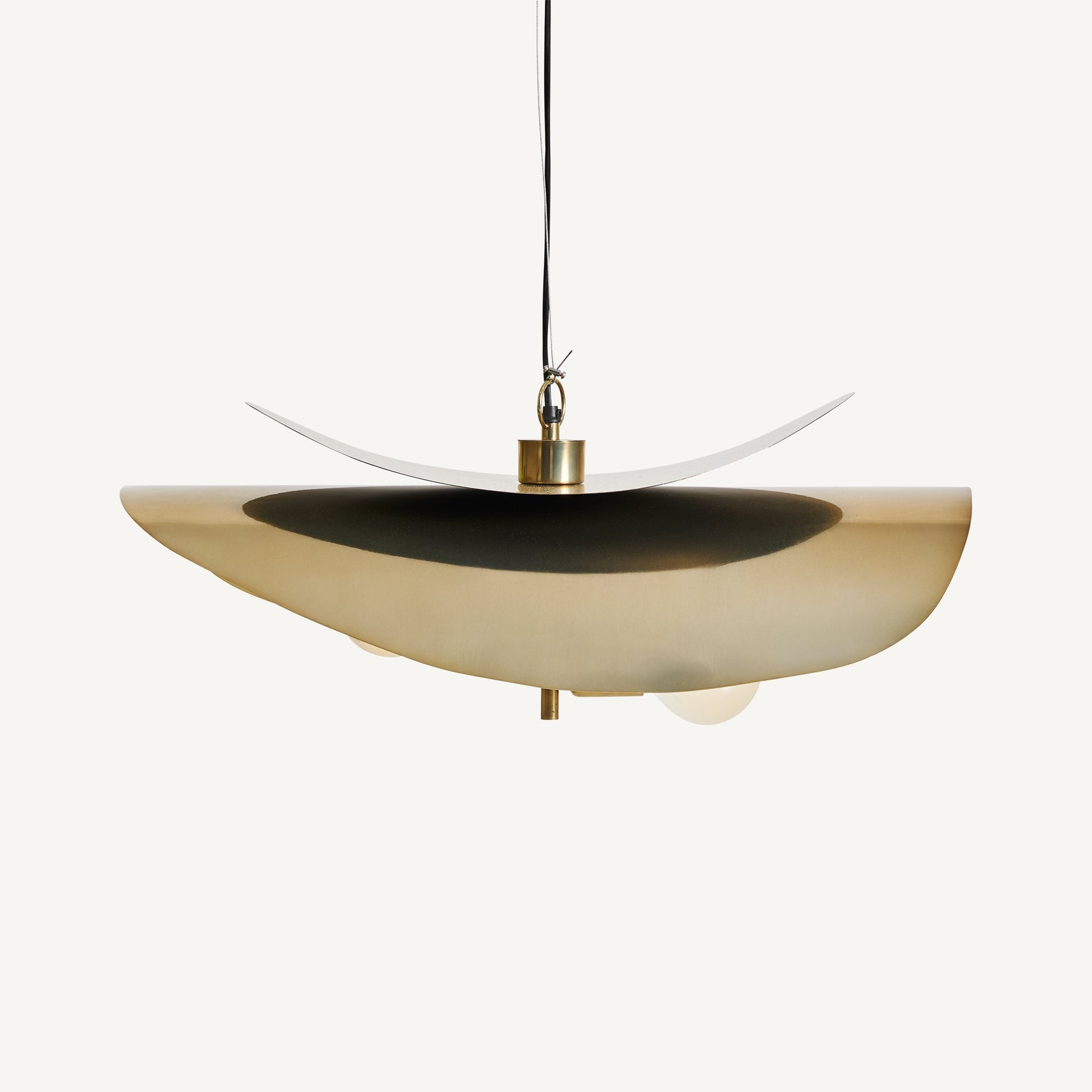 Halke Art-Deco-Deckenleuchte – Schwarzes Eisen, 70 cm