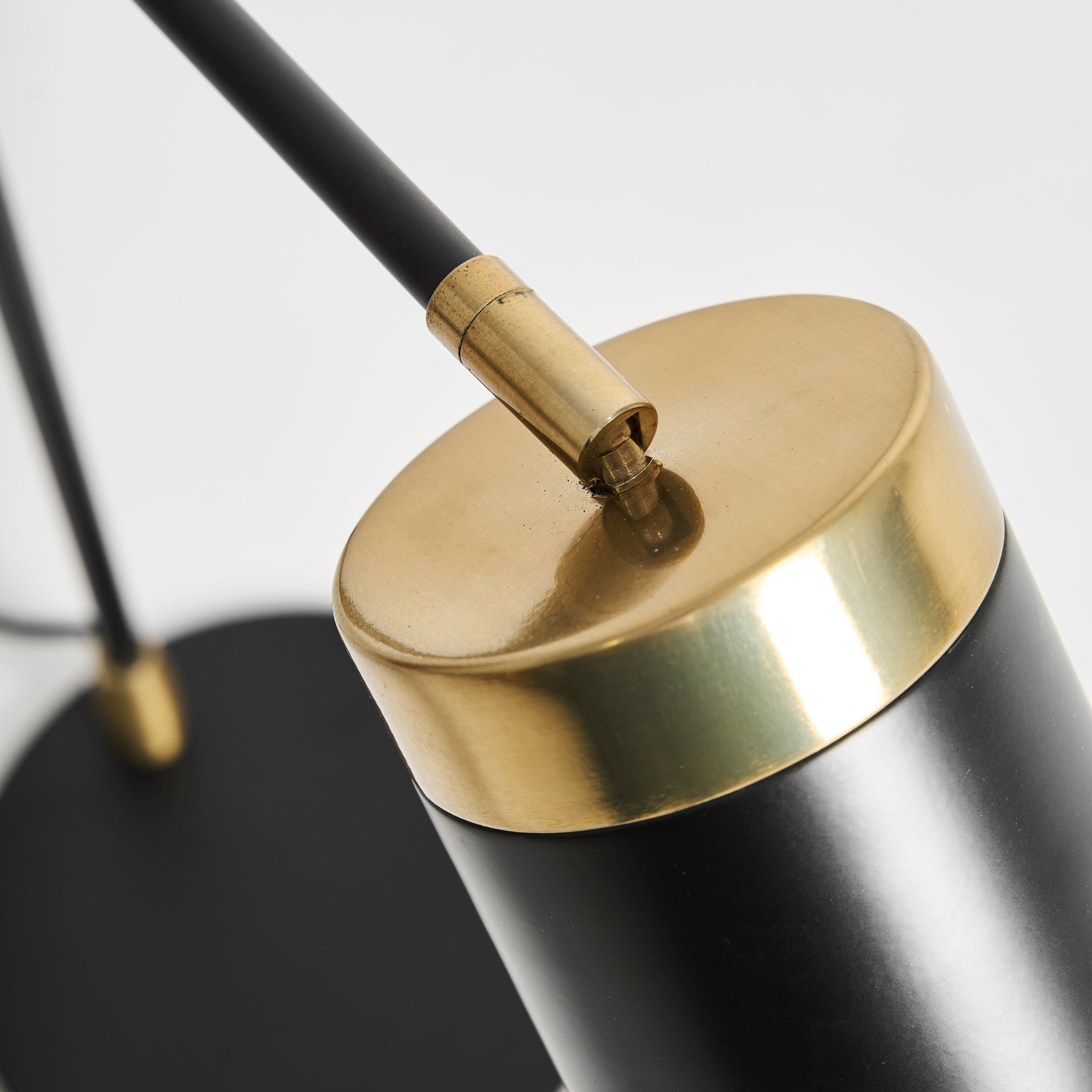 Seb Art Deco Table Lamp - Black Iron Geometric Design