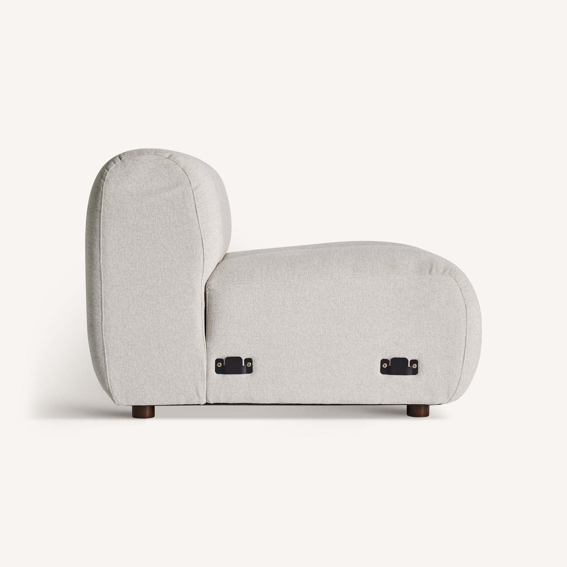 Central Sofa Module - Grey Polyester Modular Seating