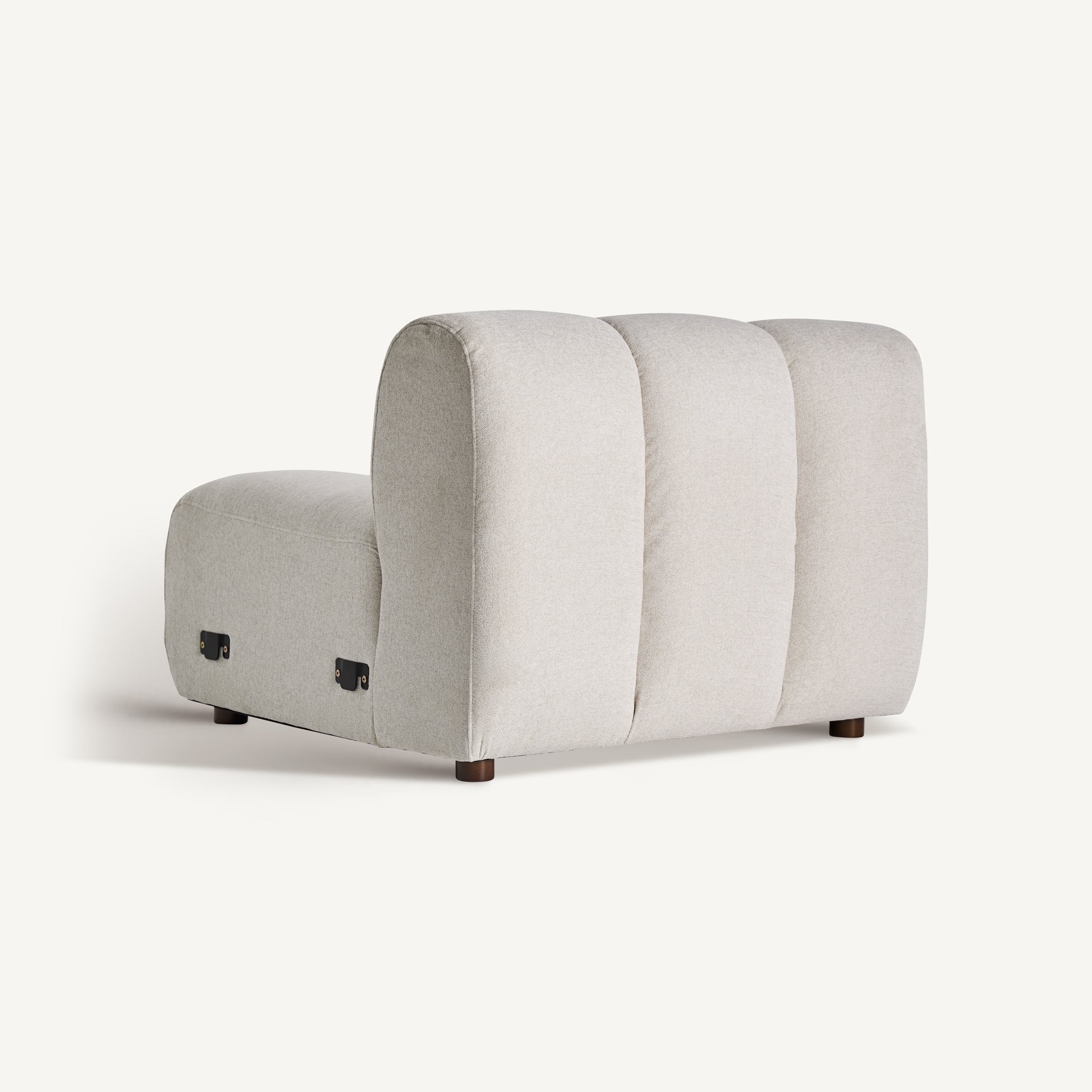 Central Sofa Module - Grey Polyester Modular Seating