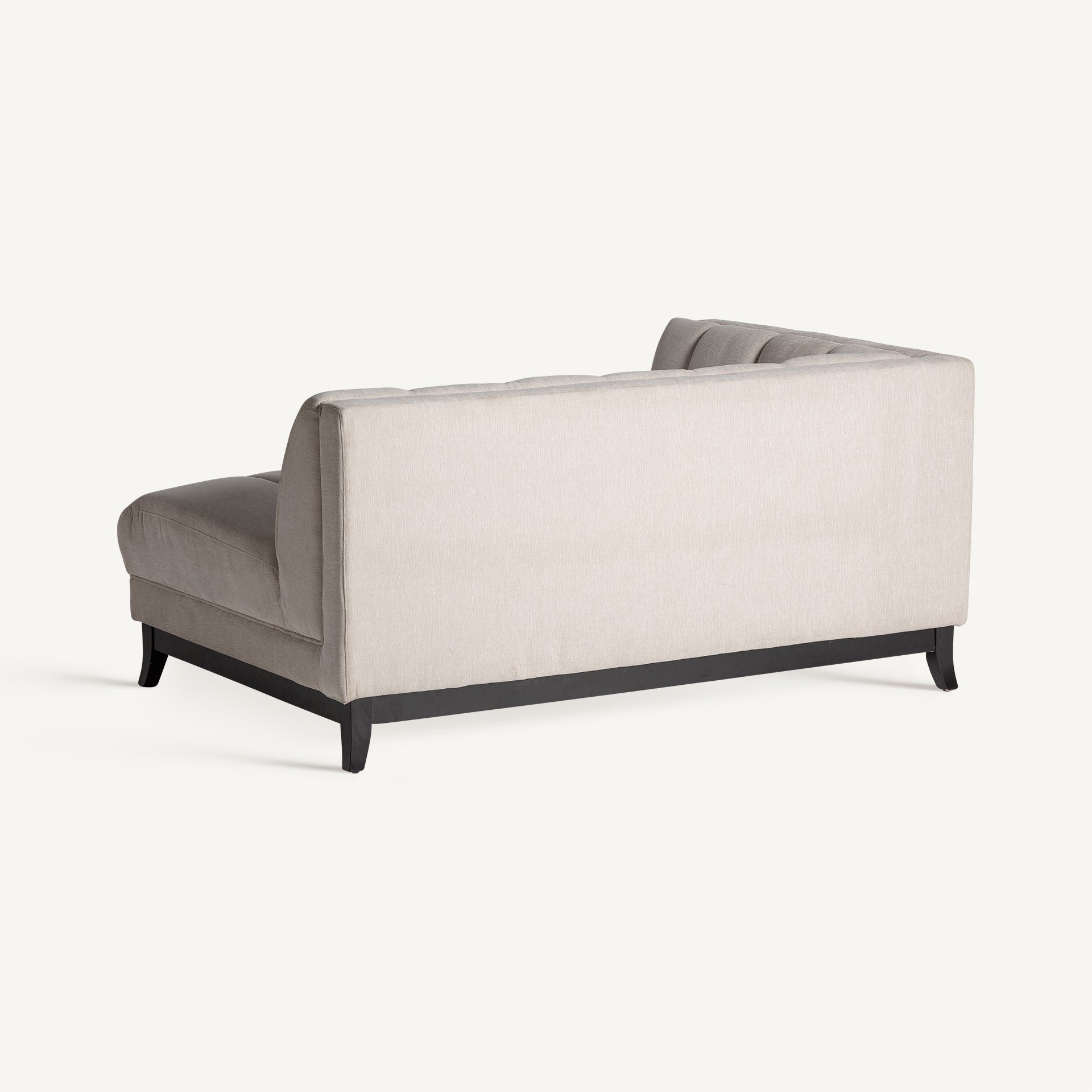 Luttach Corner Sofa Module - Art Deco Black & Off-White 148cm