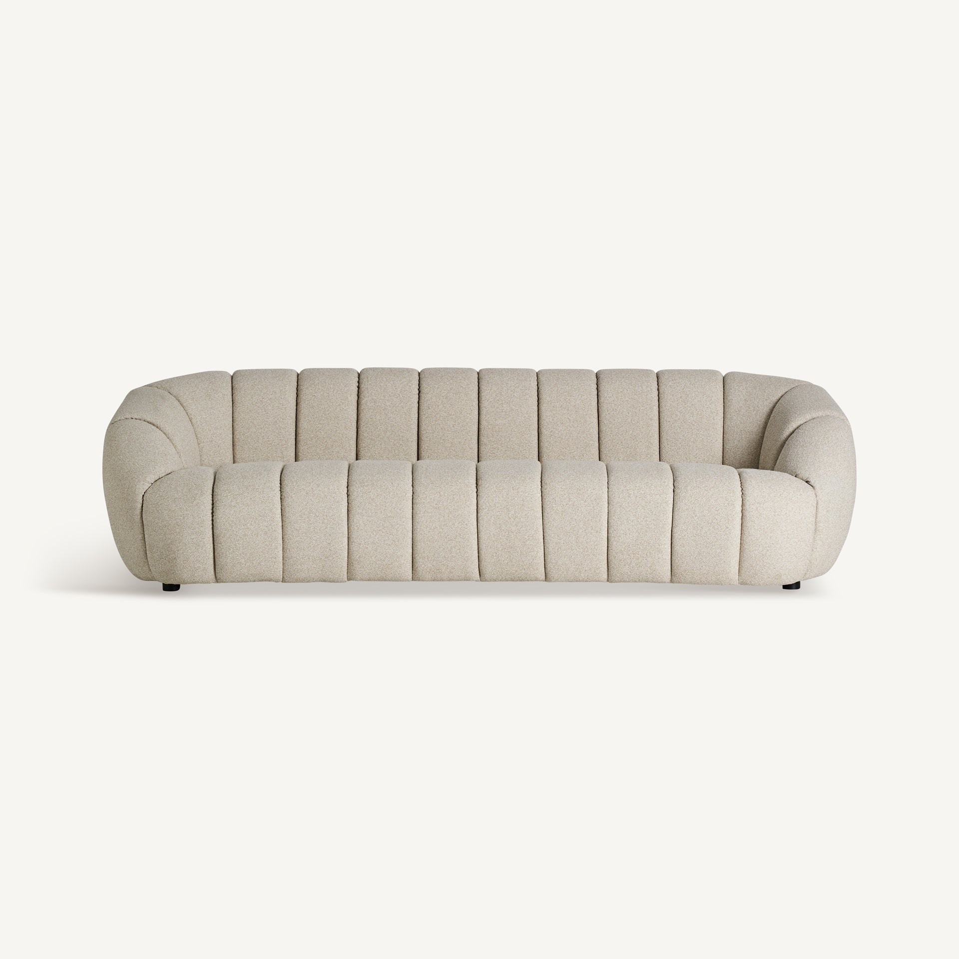 Maija Beige Polyester Sofa - Contemporary 3-Seater