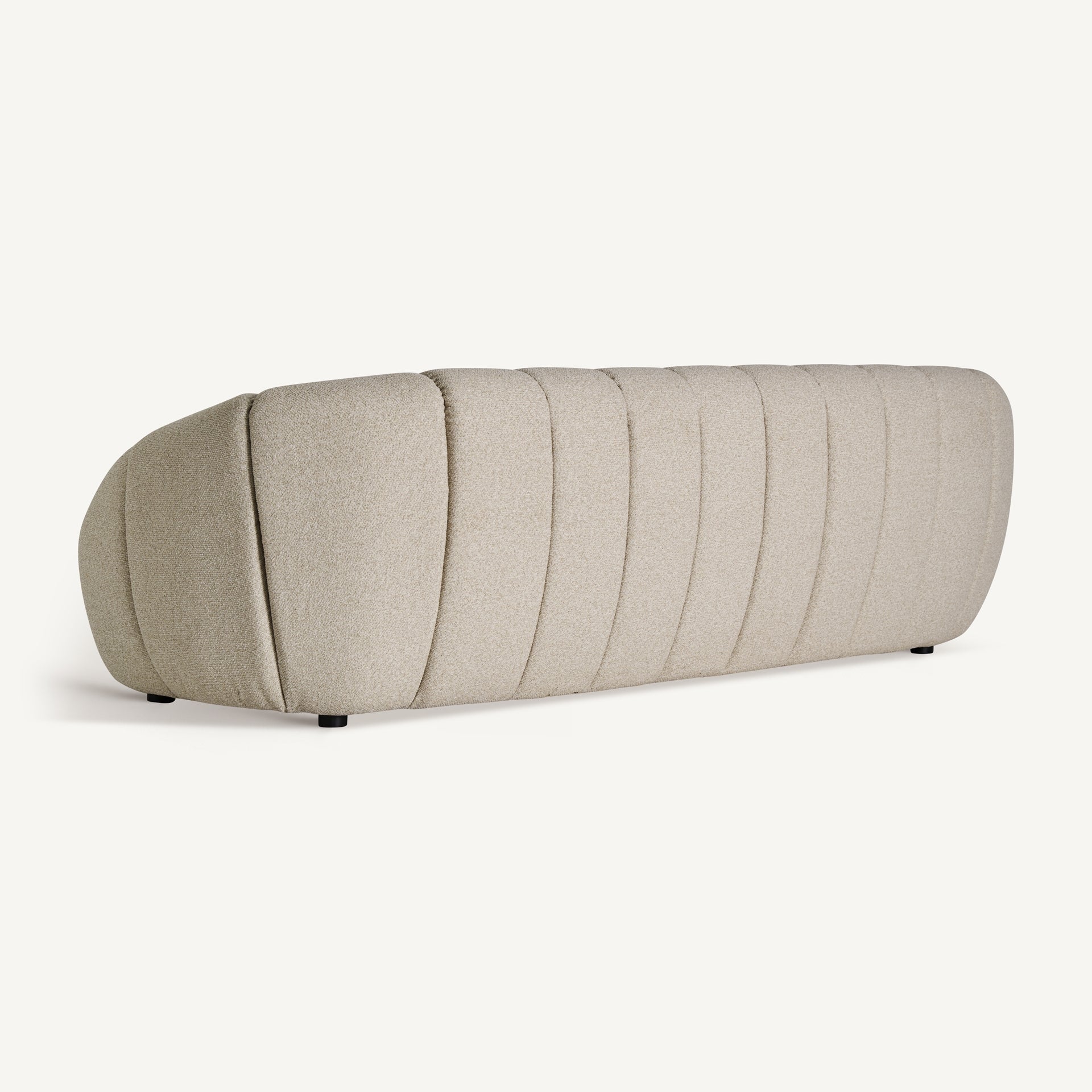 Maija Beige Polyester-Sofa – Modernes 3-Sitzer-Sofa