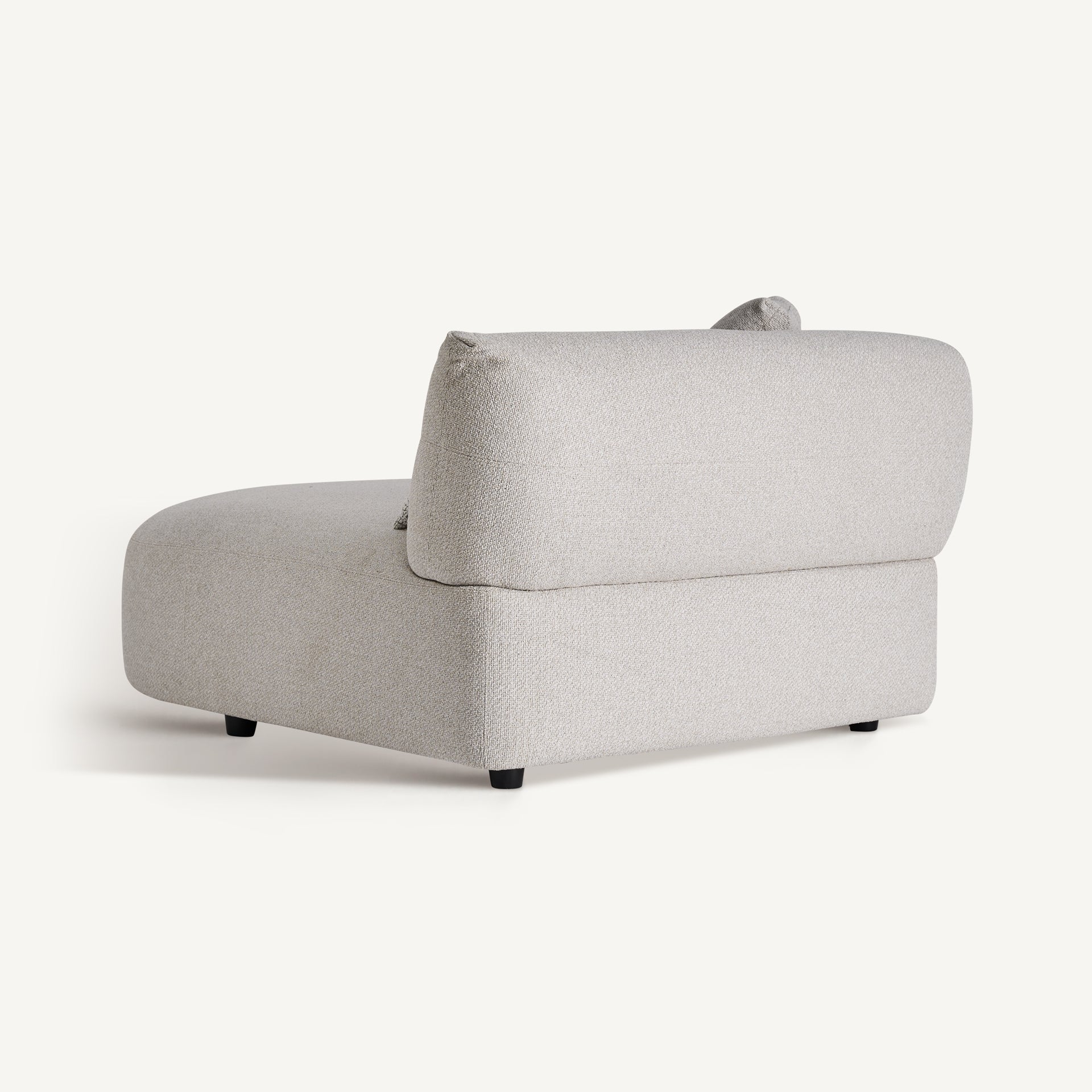 Brenod Ecksofa in Off-White mit Lärchenholzrahmen