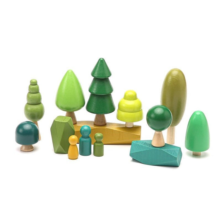 1Set Wooden Natural Simulation Tree Wooden Toys for Children