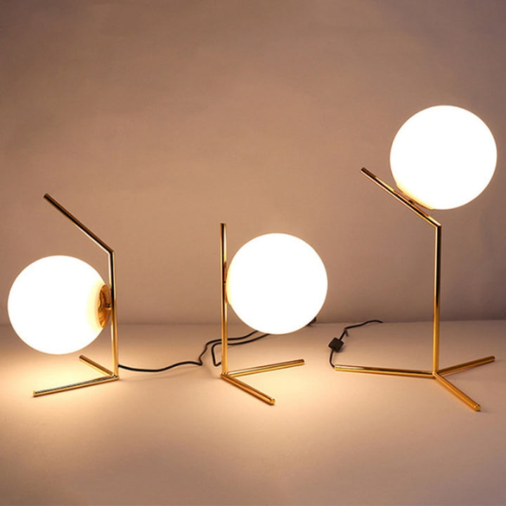 Postmodern Simple White Glass Ball Table Lamp