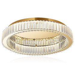 SkandiShop Modern Simple Crystal Circle Lamp Ceiling Chandelier Living Room Bedroom Study Decorative Led Indoor Lighting