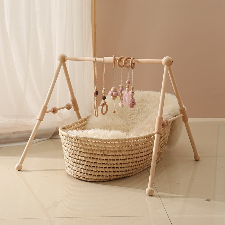 BARN 1Set Play Gym Frame Baby Activity Wooden Fitness Frames