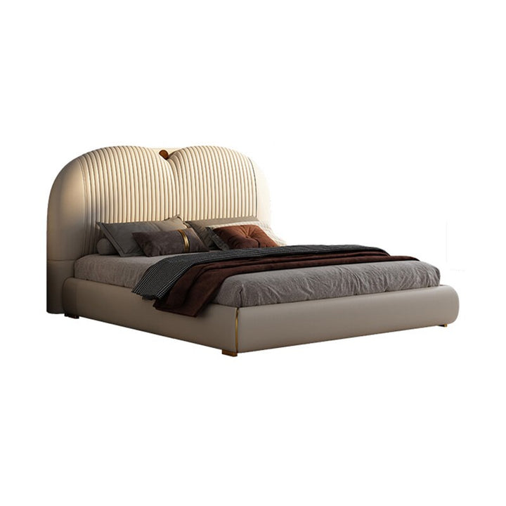 Skandi leather soft back bed 1.5/1.8M frame bed