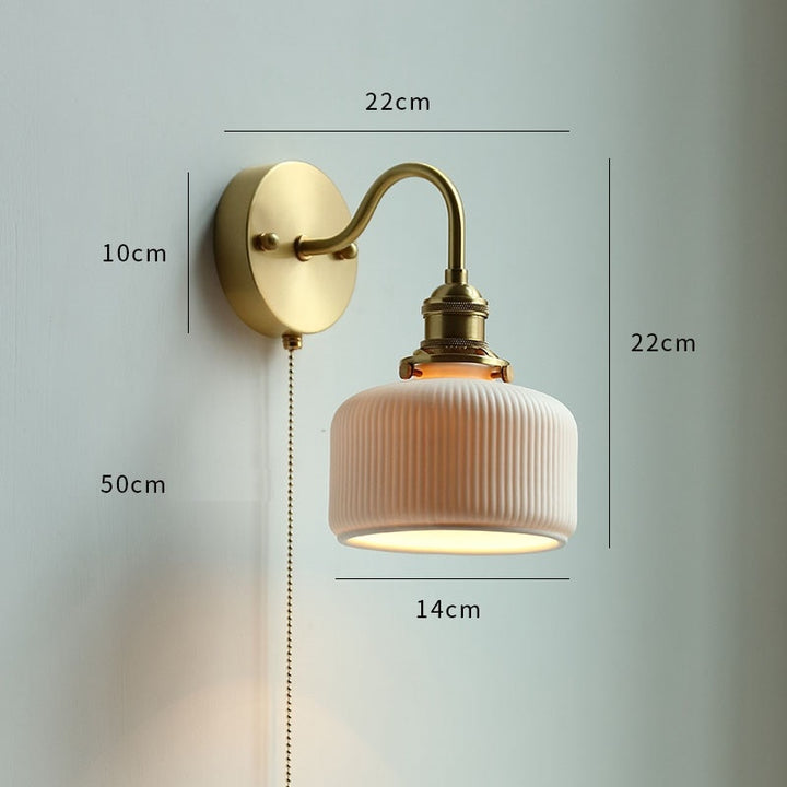 SkandiShop Ceramic Nordic Modern Wall Lamp