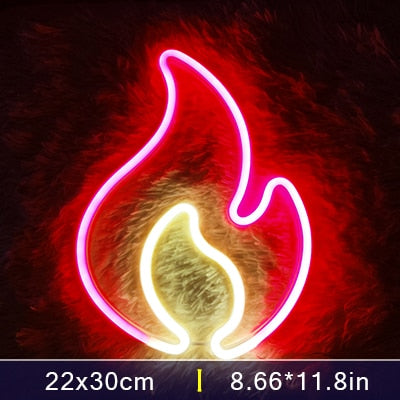 Fire Flame Neon Sign