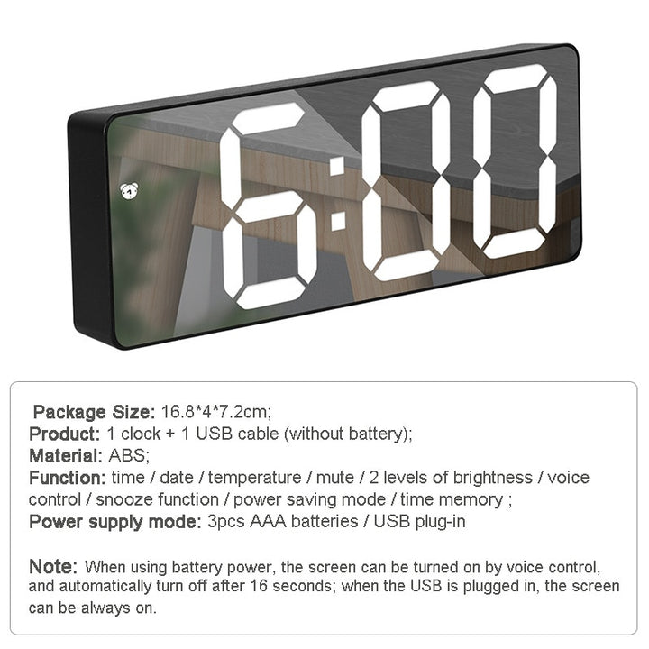 Smart LED Clock Bedside Digital Alarm Clock