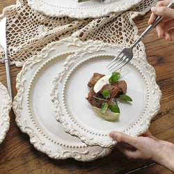 Skandishop Baroque Vintage Ceramic Dinner Plate