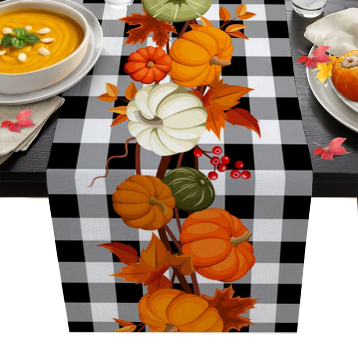 Autumn Pumpkin Maple Table Runners