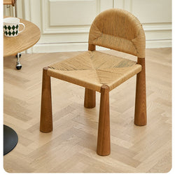 SkandiShop Household Japanese Style Solid Wood Dining Chair R