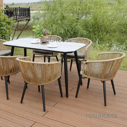 SkandiShop Outdoor Furniture Rattan Chair For Balcony Table/chair Three Piece