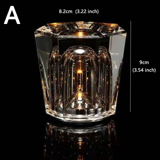 SkandiShop New crystal lamp creative diamond LED rechargeable