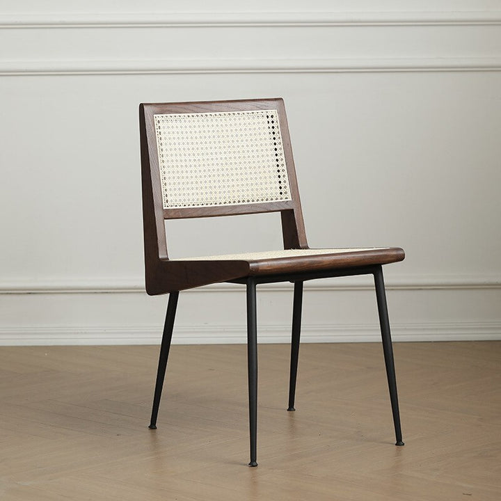 SkandiShop Rattan Solid Wood Dining Chair
