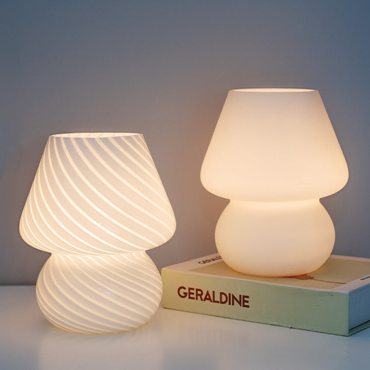 Korean Glass LED Desk Lamp For Bedroom
