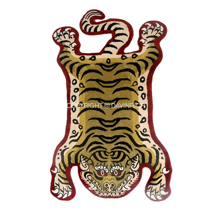 Black Tibetan Tiger Carpet