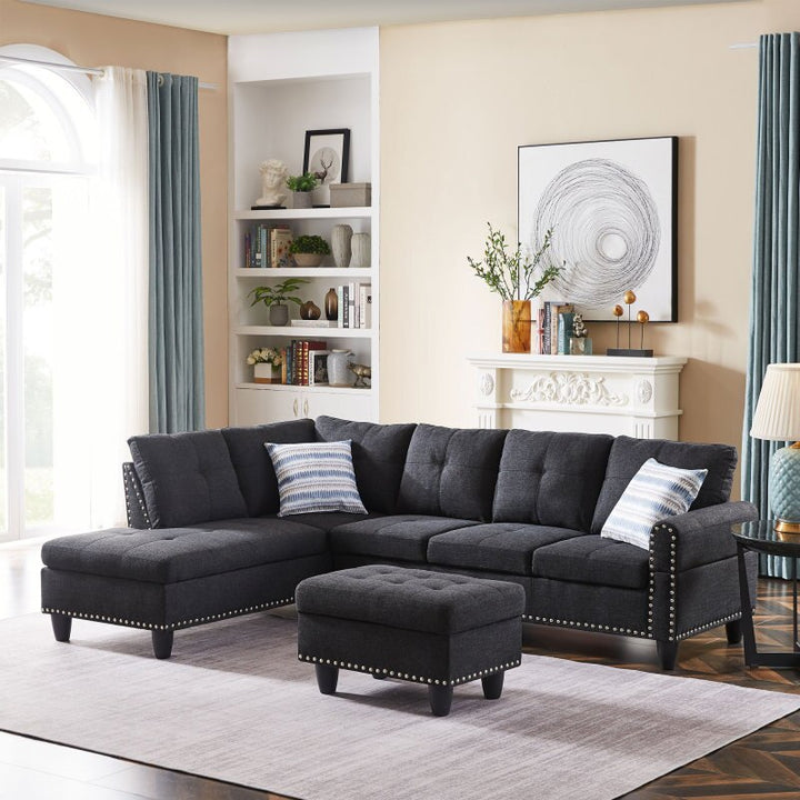 SkandiShop L Shaped Corner Living Room Couch
