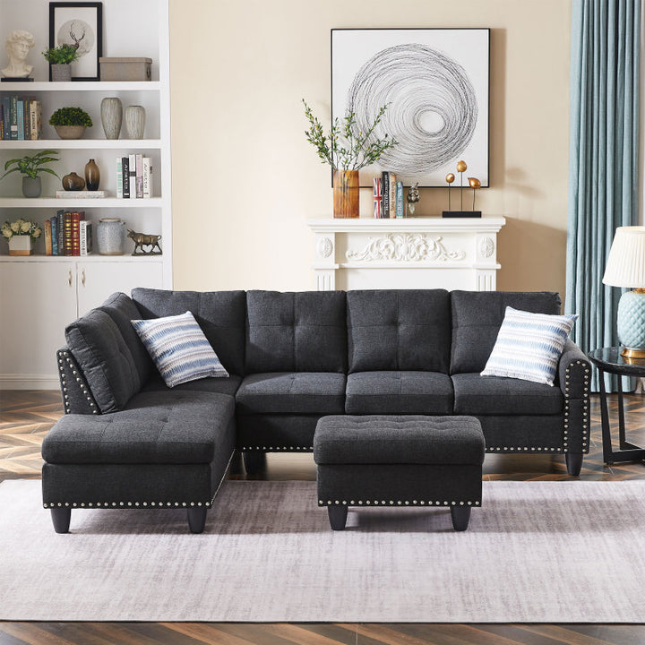 SkandiShop L Shaped Corner Living Room Couch