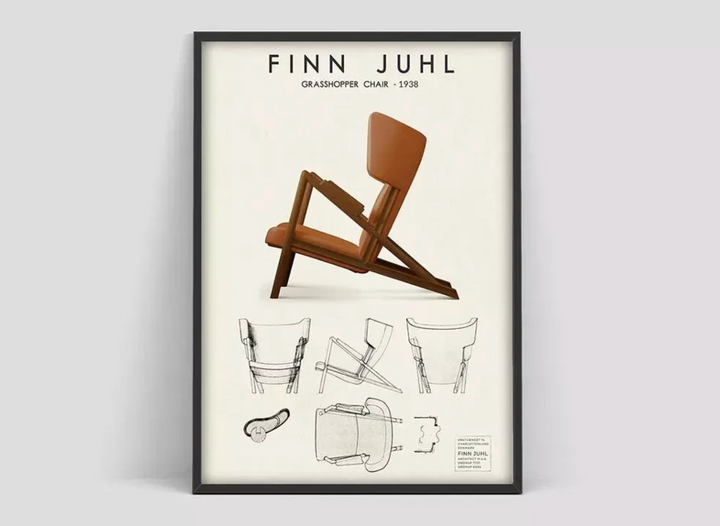 Finn Juhl chair canvas art