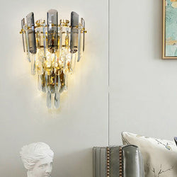 SkandiShop Modern Minimalist Light Luxury Crystal Glass Rod Wall Lamp