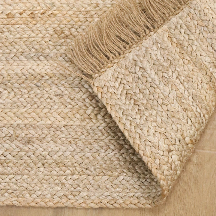 SkandiShop Jute rug Living Room Carpet Natural Hand Woven
