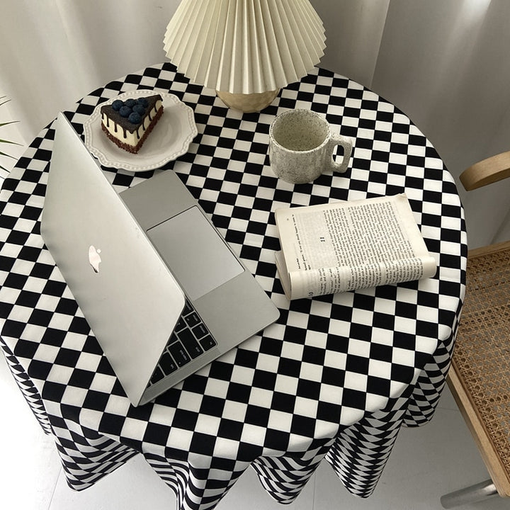Ins Checkerboard Tablecloth
