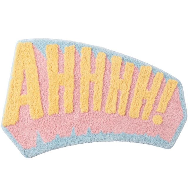 Pink pastel colourful rug