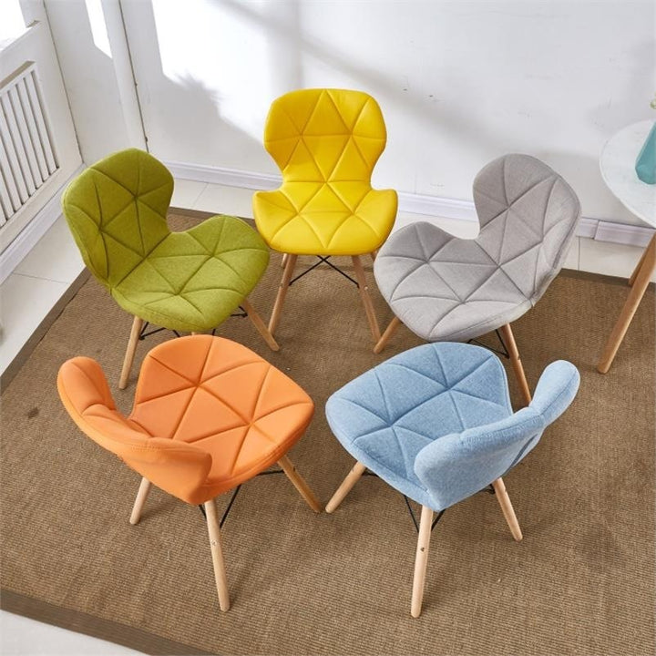 Colorful wooden chairs