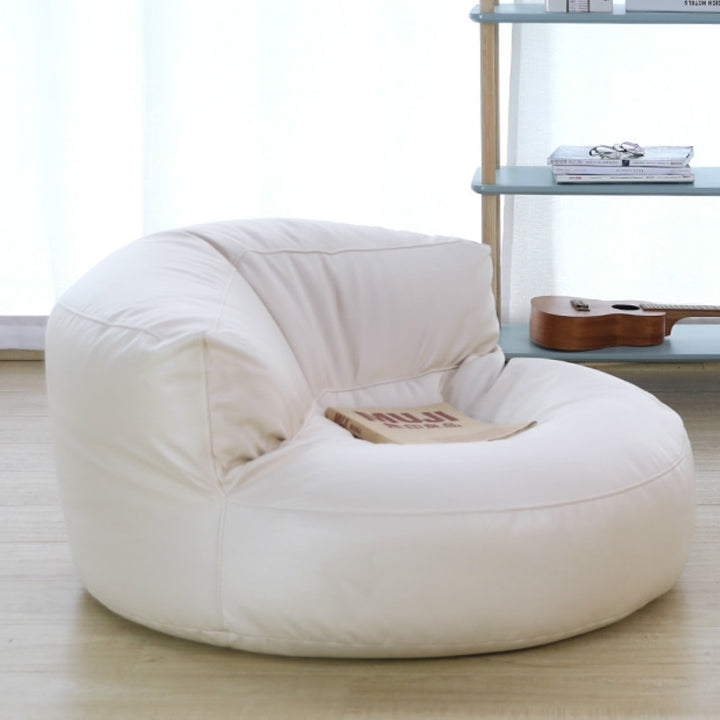 Leather beanbag white