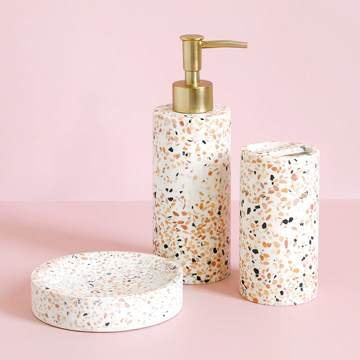 Terrazo bathroom set