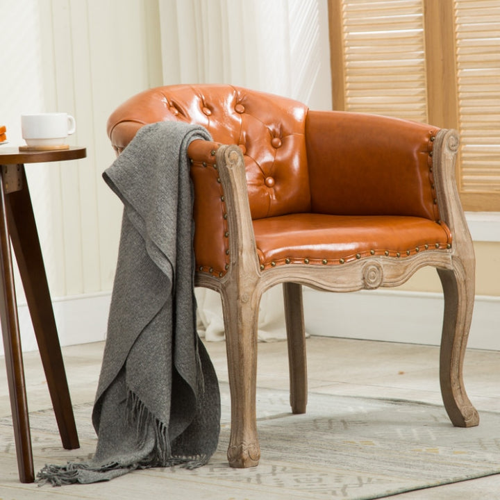 Classic leather dining chair