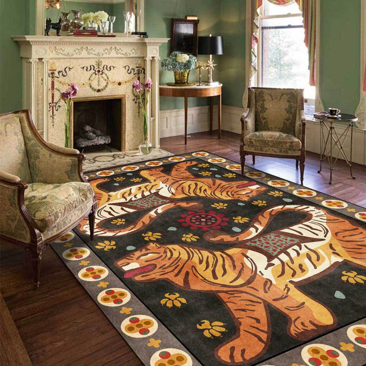 Traditional tiger rug