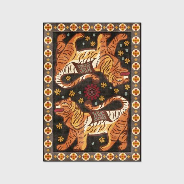 Traditional tiger rug
