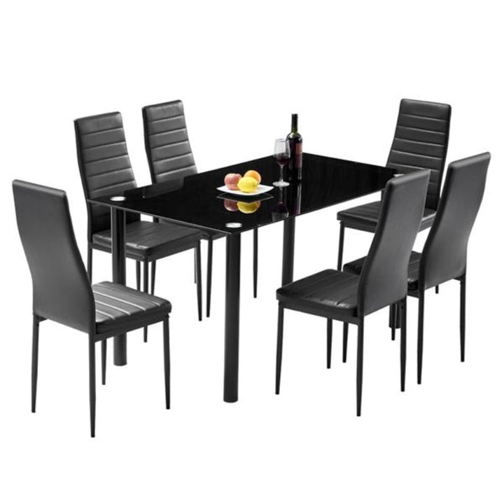 Trussel dining table set with six chairs