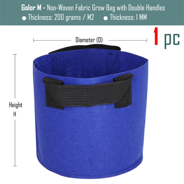 Colourful plant pouch with handles