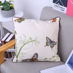 Summer embroidered pillow