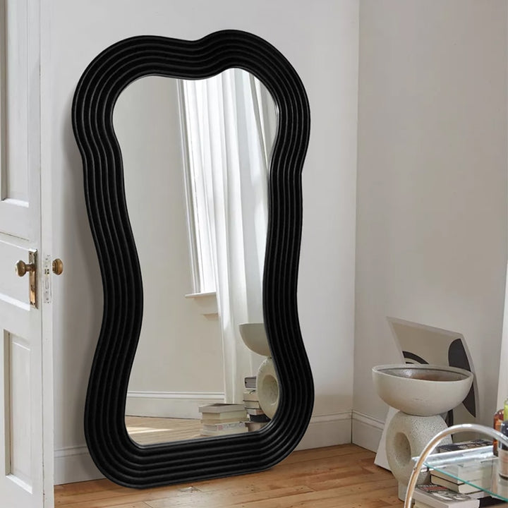 Trendy mirror frame black thick