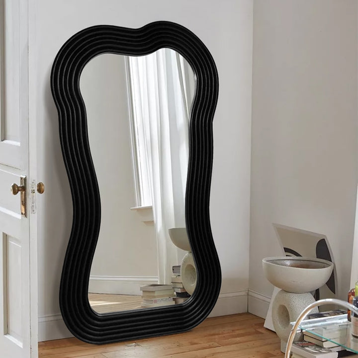 Trendy mirror frame black thick