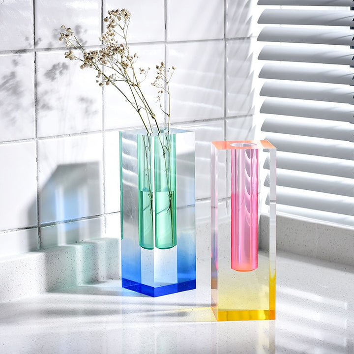The Pinterest acrylic rainbow vase